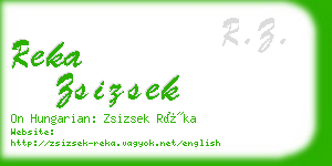 reka zsizsek business card